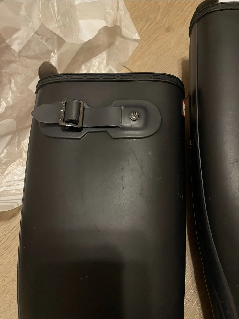 Hunter Black Tall Rubber Rain Boots - Women's